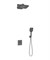 VINCEA Душевой комплект Inspire VSFW-3I21MT4GM встраиваемый, термостат, двухрежимный, вороненая сталь VSFW-3I21MT4GM