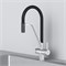 AM.PM Func Смеситель для кухни с каналом для питьевой воды и гибким изливом, сатин,черн. излив F8F07812