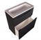 STYLE LINE El Fante Bergamo El Fante Тумба напольная "Бергамо мини 70" (2 ящ.) Люкс антискрейтч черный, PLUS СС-00002311