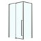 AZARIO Душевое ограждение распашное MALE 1000х1000х1950 прозрачное стекло 6 мм, профиль черный матовый (AZ-J50-100-MB-CL) AZ-J50-100-MB-CL