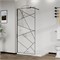 AZARIO Душевая перегородка Walk-in 900x1950 в рамке, графический принт, толщина стекла 8 мм, профиль черный матовый (AZ-271-90-MB-CGP) AZ-271-90-MB-CGP