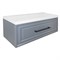 AZARIO Комплект Тумба LAURA 100 1000х450х455 подвесная, с раковиной CLASSIK 100, серый матовый, фурнитура черная (CS00104005) CS00104005