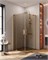 CEZARES Slider Душевой уголок прямоугольный размер 90x70 см, профиль - брашированное золото / стекло - бронза, двери распашные SLIDER-AH-2-70/80-90/100-BR-BORO