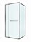 CEZARES Lux Душевой уголок квадратный двери раздвижные размер 100x100 см, цвет профиль - оружейная сталь / стекло - прозрачное LUX-A-FS-11-100-C-GM