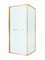 CEZARES Lux Душевой уголок квадратный двери раздвижные размер 90x90 см, цвет профиль - золото брашированное / стекло - прозрачное LUX-A-FS-1-90-C-BORO