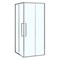 AZARIO Душевое ограждение SHANGHAI 900х900х1950 прозрачное стекло 6 мм, профиль графит матовый, двери раздвижные AZ-R43-90-MGR-CL