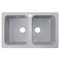 AZARIO Кухонная мойка Alba 780x490x190 двойная, искусственный мрамор, сифон в комплекте, цвет серый (CS00105219) CS00105219