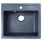 AZARIO Кухонная мойка Onda 565x505x200 искусственный мрамор, сифон в комплекте, цвет черный (CS00105224) CS00105224