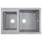AZARIO Кухонная мойка Ostin 770x510х210 искусственный мрамор, двойная, сифон в комплекте, цвет серый (CS00105243) CS00105243