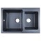 AZARIO Кухонная мойка Ostin 770x510х210 искусственный мрамор, двойная, сифон в комплекте, цвет черный (CS00105244) CS00105244