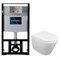 AZARIO Сет: Инсталляция  для подвесного унитаза 3/6л. + унитаз  Teramo безободковый, слив "Скрытое Торнадо", с сиденьем микролифт (AZ-8010-1000+AZ-0053-UQ3) AZ-8010-1000+AZ-0053-UQ3