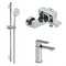 AZARIO Набор смесителей 3 в 1 для ванны CADEO, хром (AZ-15940501+AZ-15944501+AZ-15782010) AZ-15940501+AZ-15944501+AZ-15782010