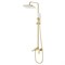 AZARIO Душевая система Lursy с квадратным тропическим душем, керамический картридж, шланг 150 см, золото матовое (AZ-K2349MG) AZ-K2349MG