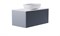 ASTRA-FORM Тумба подвесная М-40 90см 1ящ цв NCS S 3005-R80B мат./волна, раковина Атрия бел гл., столешница Solid бел гл. 4631177713620