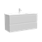 SANCOS Тумба подвесная Snob R 995х390х500, c двумя ящиками оснащенными доводчиками, Bianco, арт.SNR100/39W SNR100/39W