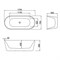 AZARIO Ванна акриловая RICH 1700x750x580 отдельностоящая, в комплекте с сифоном и металлической рамой, цвет белый (AZ-6605-17075) AZ-6605-17075