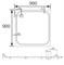 ABBER Душевой поддон AD3D090 90х90 квадратный, акриловый, белый AD3D090