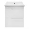 AZARIO Комплект Тумба KANTRI 50/2 500х400х650 подвесная, с раковиной Фостер 50, белый глянец (CS00097246) CS00097246