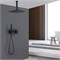 ABBER Душевая система Daheim AF8221B скрытого монтажа без излива, черная матовая AF8221B