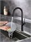 AQUAme AQM9905MB  Cucina  Смеситель для кухни с выдвижным U-образным изливом,  с подключением к фильтру с питьевой водой,  черный матовый AQM9905MB