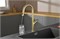AQUAme AQM9905BG  Cucina  Смеситель для кухни с выдвижным U-образным изливом,  с подключением к фильтру с питьевой водой, золото шлифованное AQM9905BG