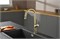 AQUAme AQM9905BG  Cucina  Смеситель для кухни с выдвижным U-образным изливом,  с подключением к фильтру с питьевой водой, золото шлифованное AQM9905BG