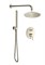 AQUAme AQM8404BN Набор для комплектации душа со смесителем, шлифованный никель AQM8404BN