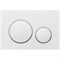 VECONI Кнопка смыва FLUSH V10, FLV10-WC, 240х162х7, пластик, белый матовый кайма - хром глянец FLV10-WC