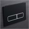 VECONI Кнопка смыва FLUSH V13, FLV13-BC, 240х162х7, пластик, черный матовый, кайма - хром глянец FLV13-BC