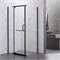 VECONI Душевой угол квадратный, двери распашные Rovigo RV-18B, 900x900x2000, черный, стекло прозрачное RV18B-90-01-C5