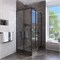 VECONI Душевой угол квадратный, двери раздвижные Rovigo RV-113B, 800x800x1850, черный, стекло прозрачное RV113B-80-01-C4