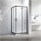 VECONI Душевой угол квадратный, двери раздвижные Rovigo RV-27B, 900х900х1900, черный, стекло прозрачное RV27B-9090-01-C8