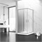 VECONI Душевой угол прямоугольный, двери раздвижные Rovigo RV-83, 1000х900х1950, никель брашинг, прозрачное стекло RV83-10090-01-C5