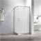 VECONI Душевой угол квадратный, двери раздвижные Rovigo RV-27G, 1000x1000x1900, золото брашинг, прозрачное стекло RV27G-100100-01-C8