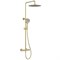 LEMARK Смеситель Beluga LMF-8025B-BRLG для душа с регулируемой высотой штанги и лейкой верхнего душа «Тропический дождь», золото LMF-8025B-BRLG