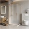 BELBAGNO Luce Душевой уголок квадратный размер 90x90 см профиль - золото / стекло - матовое, двери раздвижные LUCE-A-2-90-P-ORO