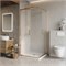 BELBAGNO Luce Душевой уголок квадратный размер 90x90 см профиль - золото / стекло - матовое, двери раздвижные LUCE-A-2-90-P-ORO