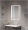 BELBAGNO Зеркальный шкаф с одной распашной дверью, с двумя стеклянными полками, со встроенной подсветкой и сенсорным выключателем SPC-GRT-500/800-1A-LED-TCH, 12W, 220-240V, 500x800x150 SPC-GRT-500/800-1A-LED-TCH