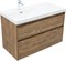 AQUANET Тумба с раковиной Nova Lite 2.0 100 L 2 ящ. цв. дуб рустикальный AQUANET-365908