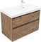 AQUANET Тумба с раковиной Nova Lite 2.0 90 R 2 ящ. цв. дуб рустикальный AQUANET-365928