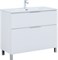 AQUANET Тумба с раковиной Алвита new 100 (Flat) напольная 2 ящ. цв. белый матовый AQUANET-345671