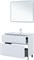 AQUANET Тумба с раковиной Алвита new 100 (Flat) напольная 2 ящ. цв. белый матовый AQUANET-345671