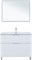 AQUANET Тумба с раковиной Алвита new 100 (Flat) напольная 2 ящ. цв. белый матовый AQUANET-345671