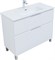 AQUANET Тумба с раковиной Алвита new 100 (Flat) напольная 2 ящ. цв. белый матовый AQUANET-345671
