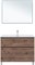 AQUANET Тумба с раковиной Алвита new 100 (Flat) напольная 2 ящ. цв.дуб веллингтон табак AQUANET-345672