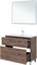 AQUANET Тумба с раковиной Алвита new 100 (Flat) напольная 2 ящ. цв.дуб веллингтон табак AQUANET-345672
