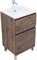 AQUANET Тумба с раковиной Алвита new 50 (Flat) напольная 2 ящ. цв.дуб веллингтон табак AQUANET-345674