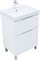 AQUANET Тумба с раковиной Алвита new 60 (Flash) напольная 2 ящ. цв. белый матовый AQUANET-345685
