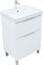 AQUANET Тумба с раковиной Алвита new 60 (Flash) напольная 2 ящ. цв. белый матовый AQUANET-345685
