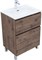 AQUANET Тумба с раковиной Алвита new 60 (Flash) напольная 2 ящ. цв.дуб веллингтон табак AQUANET-345686
